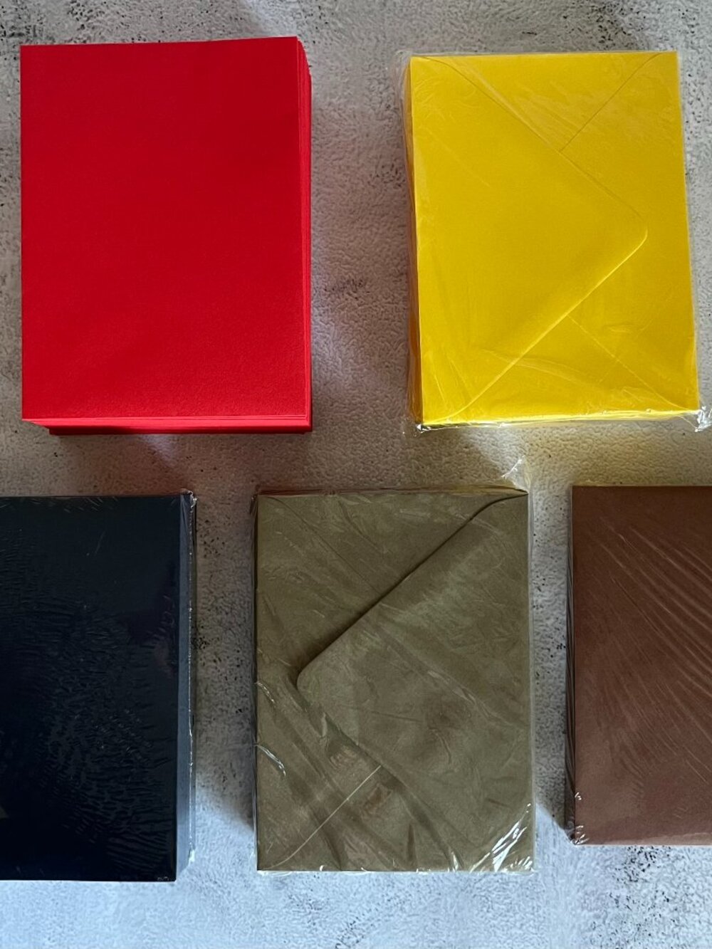 Bulk Set 225 A6 Size Envelopes - GMUND | Euroflap Invitation Style - 5 Colors